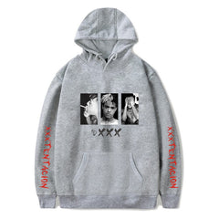 Hoodies Men Belt Pullover Front Pocket Streetwear Cotton