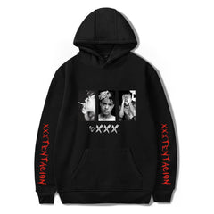 Hoodies Men Belt Pullover Front Pocket Streetwear Cotton