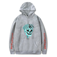 Hoodies Men Belt Pullover Front Pocket Streetwear Cotton