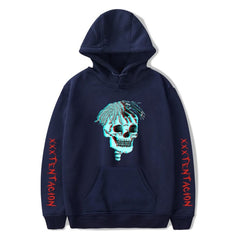 Hoodies Men Belt Pullover Front Pocket Streetwear Cotton