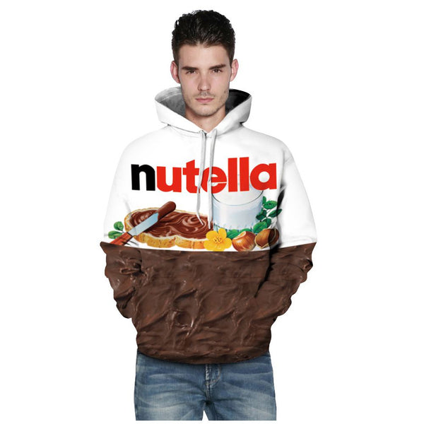 New Fashion Spring Autumn Hoodies With Cap 3d Print Nutella