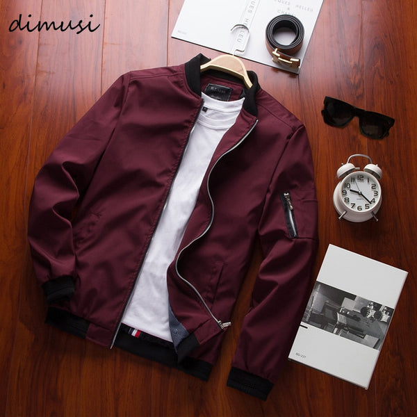 Spring New Men's Bomber Zipper Jacket Male Casual Streetwear