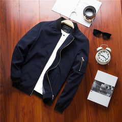 Spring New Men's Bomber Zipper Jacket Male Casual Streetwear