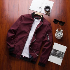 Spring New Men's Bomber Zipper Jacket Male Casual Streetwear