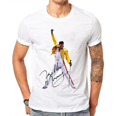 Men's Freddie Mercury The Queen T-Shirt Mens t-shirts Hip Hop Rock Hipster T Shirt Casual Tshirts Harajuku Top Tees