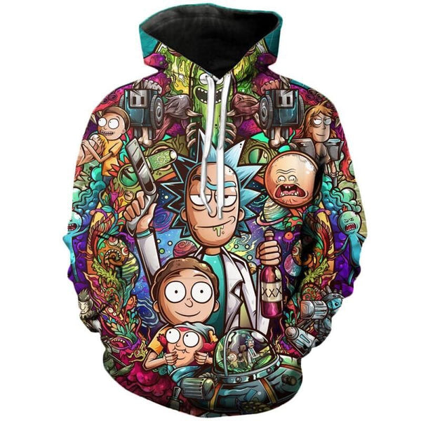 men Hoody sweatshirt Rick and Morty 3D hoodies Pullovers